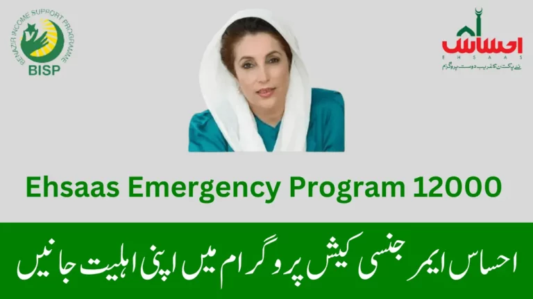 Ehsaas Emergency Cash Program New Update 2024