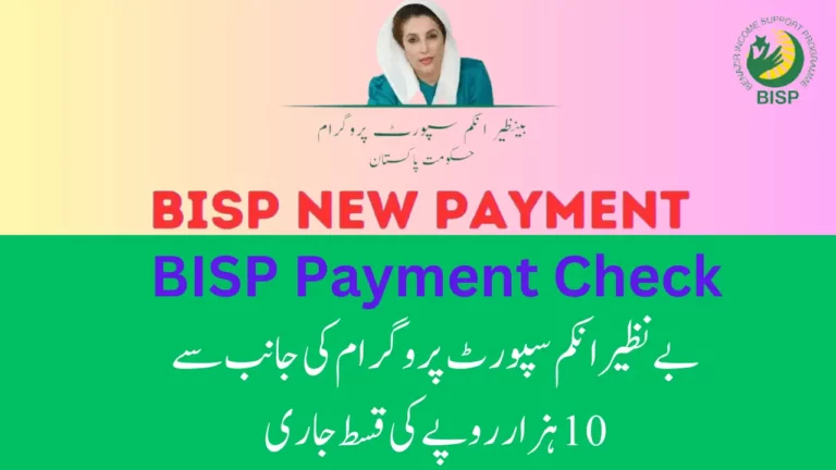 BISP Payment Check 10500 Online New Update 2024
