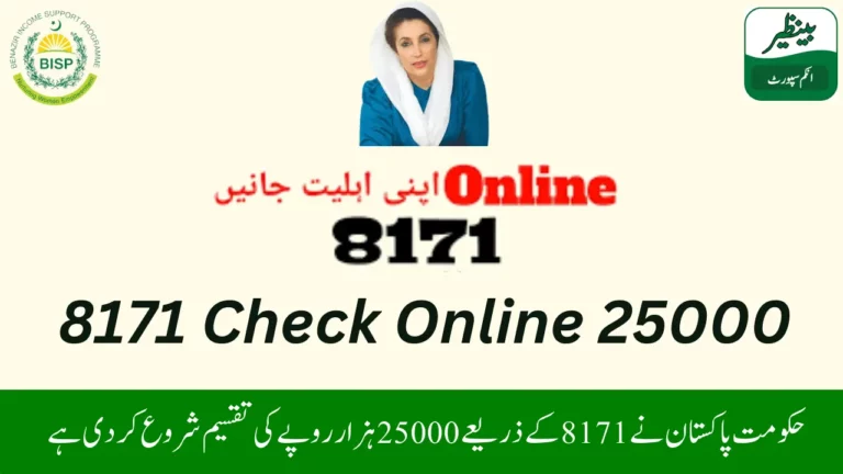 8171 Check Online 25000 – Ehsaas Program Online Registration