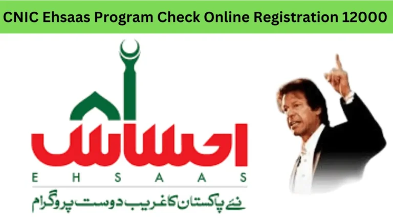 CNIC Ehsaas Program Check Online Registration For 12000