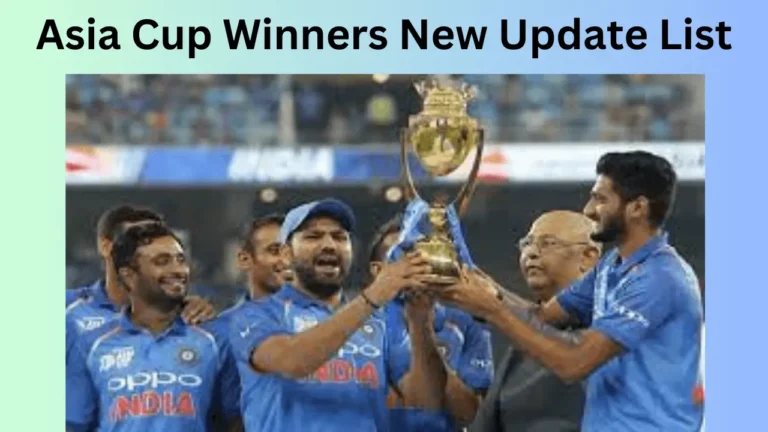 Asia Cup Winners New Update List | From 1984 to 2024
