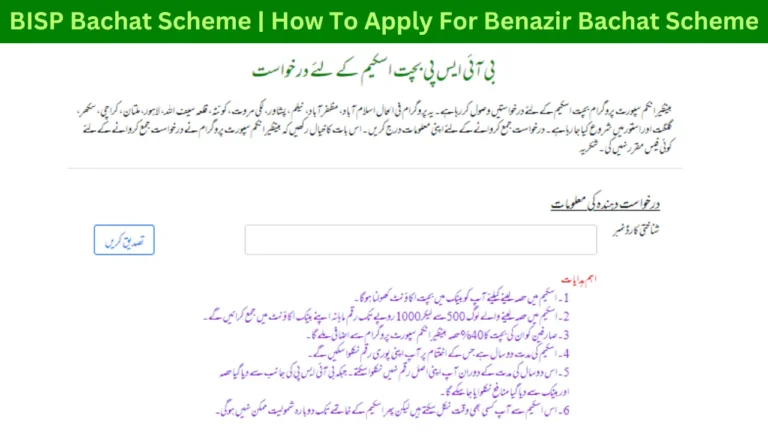 BISP Bachat Scheme | How To Apply For Benazir Bachat Scheme